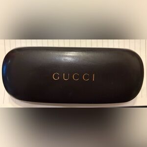 Gucci Brown Sunglasses or Eyeglasses Case with Gold Logo